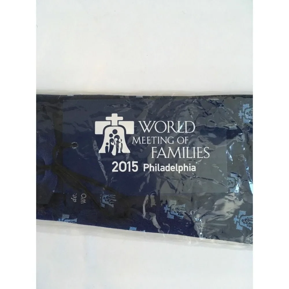 The World Meeting Of Families 2015 Philadelphia The Liberty Bell Print Silk Tie